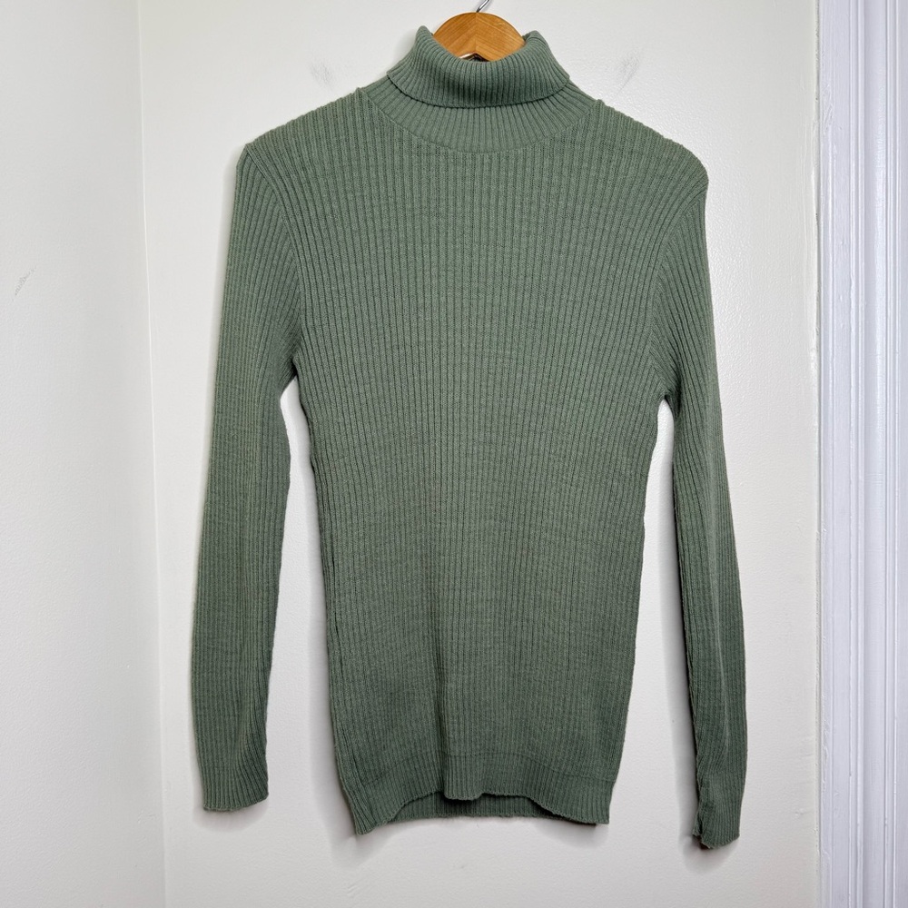 Vintage 70s Drummond Ribbed Turtleneck Sweater Size Medium Wintuk Orlon Acrylic